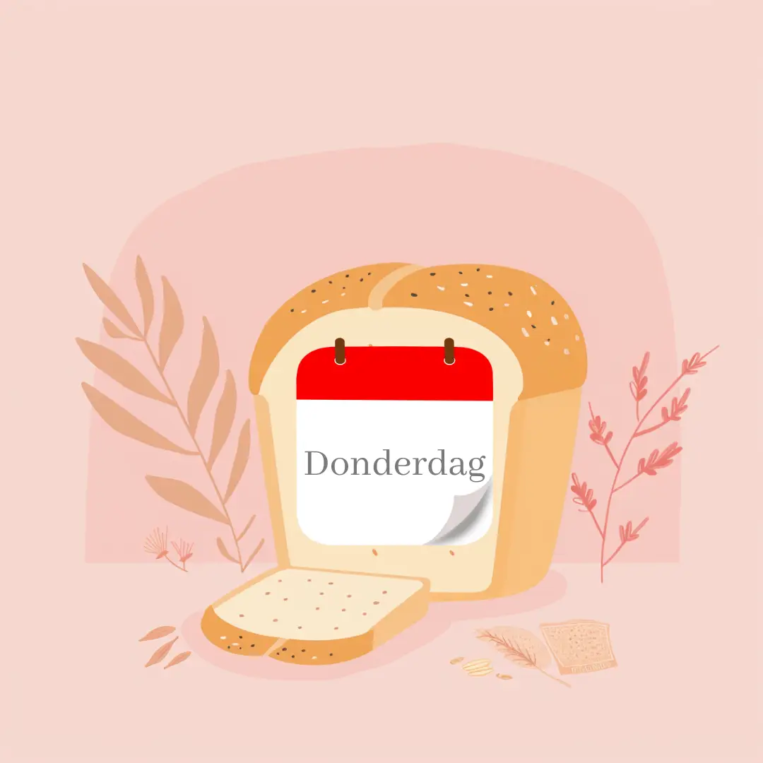 Broodabonnement 3 een afbeelding van een brood met een kalender - donderdag