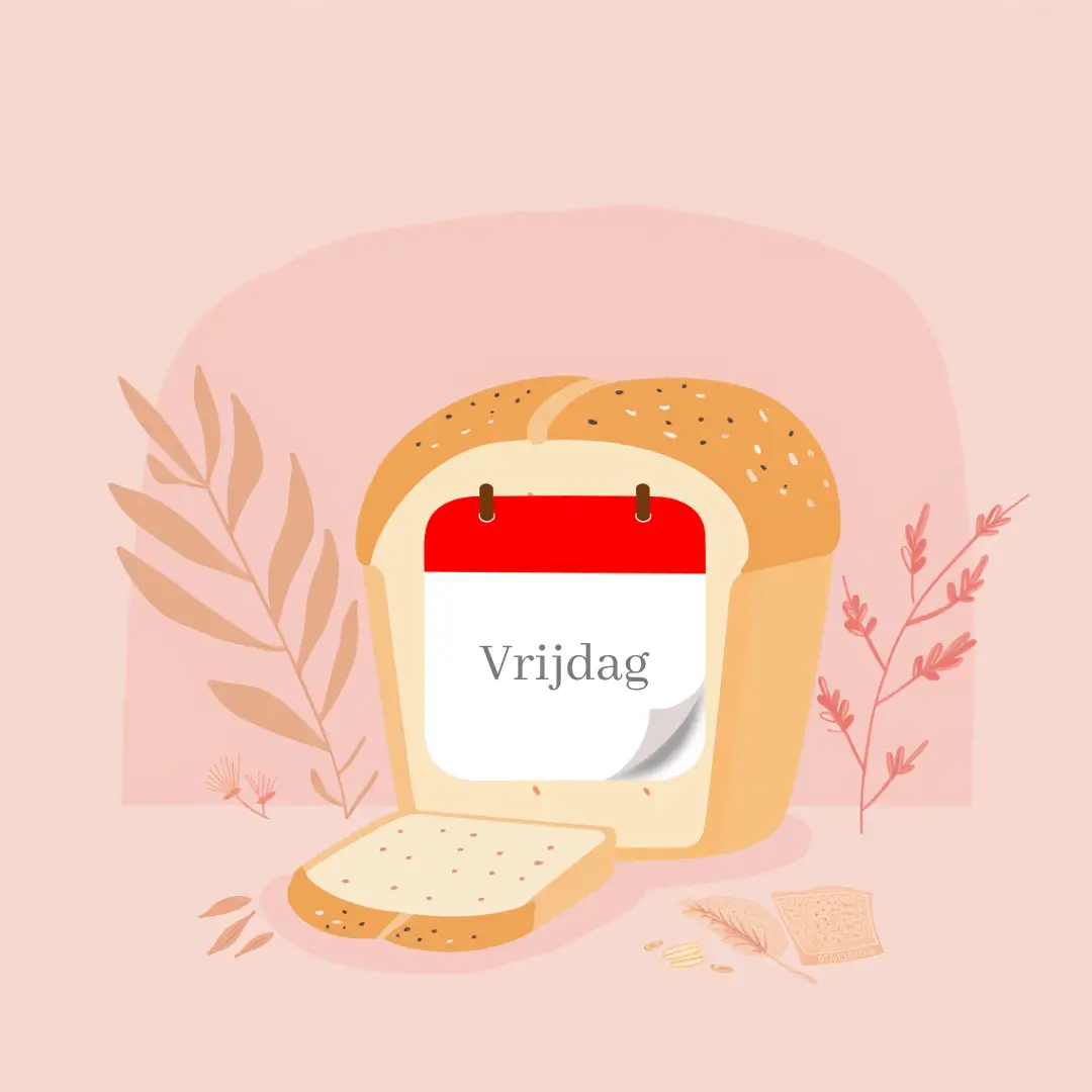 Broodabonnement 2 een afbeelding van een brood met een kalender - vrijdag