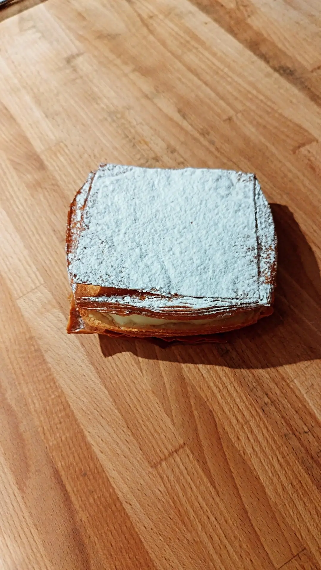 Vierkante crèmekoek met poedersuiker spelt - enkel zaterdag & zondag